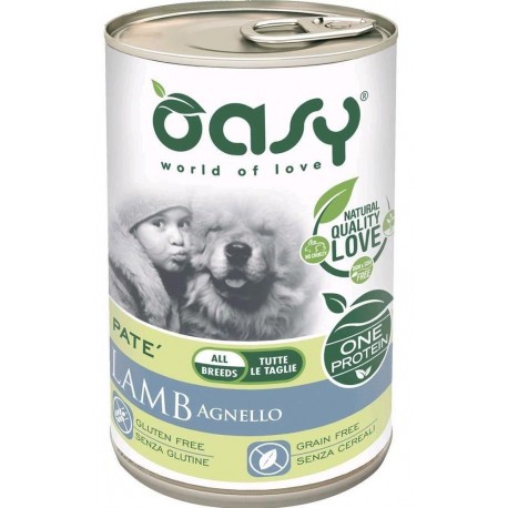 Oasy Wet Dog Adult All Breed Agnello lattina 400 gr