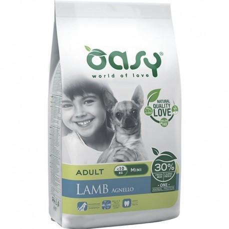 Oasy One Protein Adult Small Mini con Agnello 2,5 Kg Cibo per Cani