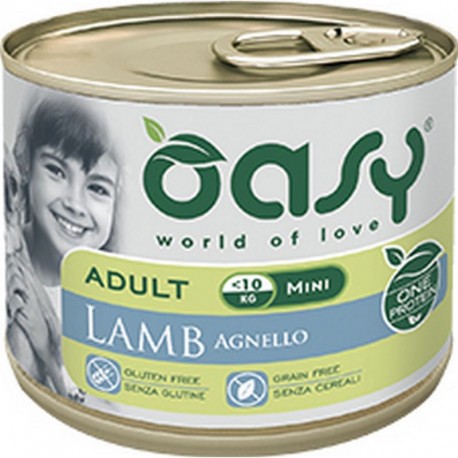 Oasy Wet Dog Adult Mini Agnello 200 gr patè Monoproteico