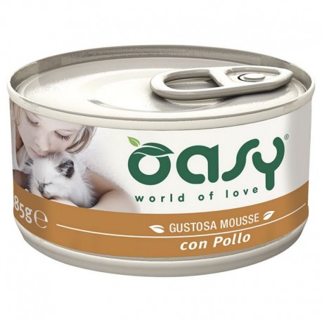 Oasy Wet Cat Mousse Pollo 85 gr - 2 lattine