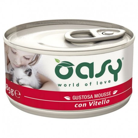 Oasy Wet Cat Mousse Vitello 85 gr - 2 lattine