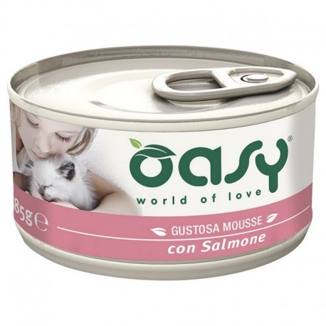 Oasy Wet Cat Mousse Salmone 85 gr - 2 lattine