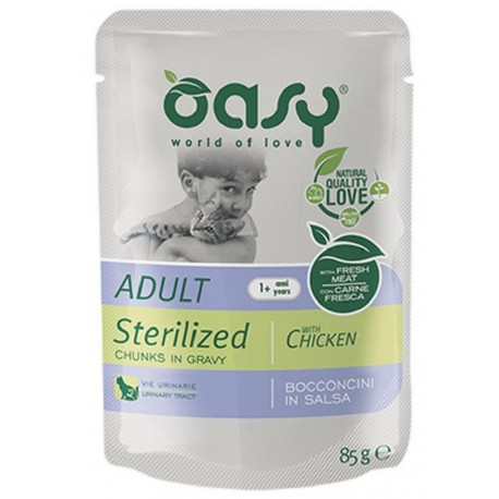 Oasy Bocconcini in Salsa Sterilizzato al Pollo 85 gr - 2 buste