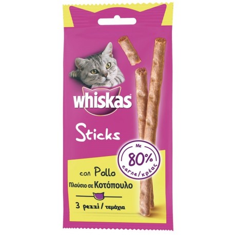 Whiskas Sticks con Pollo 18g - Snack per Gatti