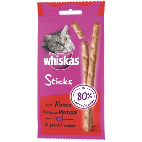 Whiskas Sticks con Manzo 18g - Snack per Gatti