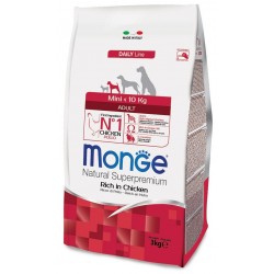 Monge Mini Adult Ricco di Pollo 3 kg