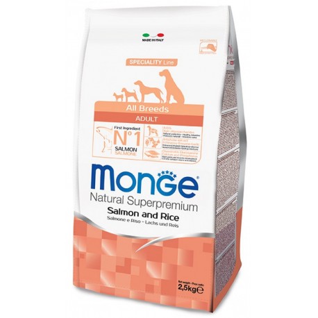 Monge All Breeds Adult Salmone 2,5 Kg Crocchette per Cane