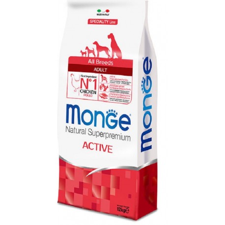 Monge All Breeds Adult Active con Pollo 12 Kg