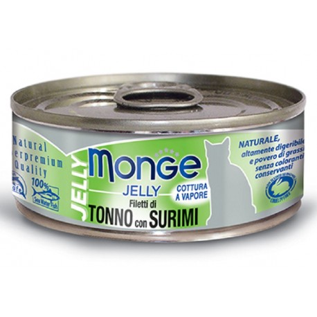 Monge Filetti di Tonno con Surimi in gelatina per gatto gr 80