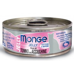 Monge Pezzi di Tonno con Acciughine in gelatina per gatto gr 80