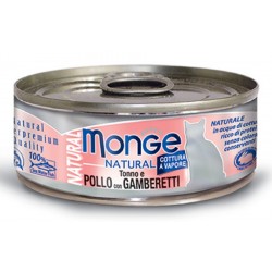 Monge Natural Tonno e Pollo con Gamberetti per gatto gr 80