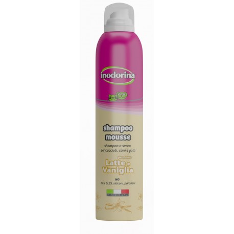 Inodorina shampoo mousse secco Latte e Vaniglia 300 ml