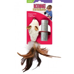 Kong Refillables Feather Mouse NM42 Gioco Topo con Piume e Catnip