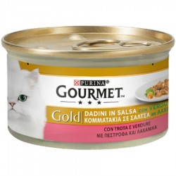 Gourmet Gold Dadini con Trota e Verdure Cibo per Gatti