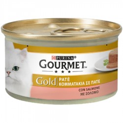 Gourmet Gold Patè con Salmone Cibo in Scatoletta per Gatti