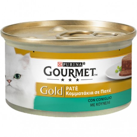 Gourmet Gold Patè con Coniglio Cibo in Scatoletta per Gatti