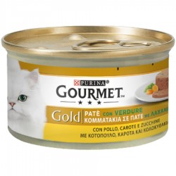 Gourmet Gold Patè con Verdure con Pollo Carote e Zucchine per Gatti