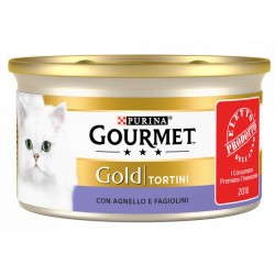 Gourmet Gold Tortini con Agnello e Fagiolini Cibo Umido per Gatti