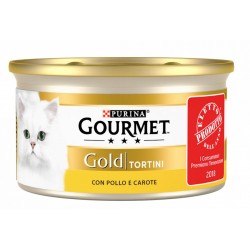 Gourmet Gold Tortini con Pollo e Carote Cibo Umido per Gatti