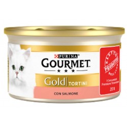 Gourmet Gold Tortini con Salmone Cibo Umido per Gatti