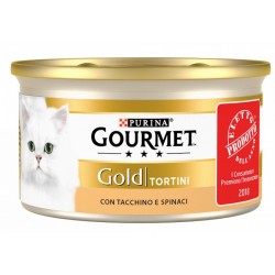 Gourmet Gold Tortini con Tacchino e Spinaci Cibo per Gatti