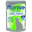 Monge Natural Superpremium in Bustina 80 gr Pezzetti di Tonno del Pacifico per Gatto