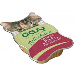 Oasy Delicatesse Patè con Fegato 85 gr Alimento Umido in Vaschetta per Gatti