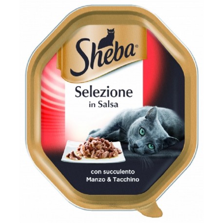 Sheba Selezione in Salsa con succulento Manzo e Tacchino