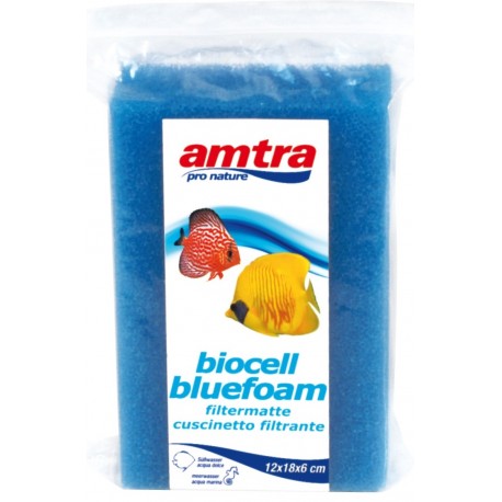Amtra Biocell Blue Foam Spugna 18x12x6cm Porosità grossa per Acquario