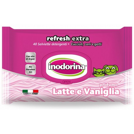 Inodorina Refresh Extra Salviette Igieniche con Latte e Vaniglia 40 pz