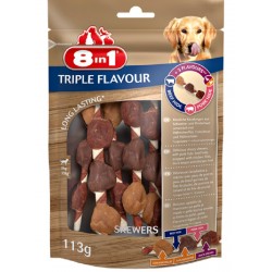 8in1 Triple Flavour Skewers 113gr Snack Spiedini per Cani