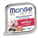 Monge Fresh Patè e Bocconcini con Maiale 100 gr per Cane
