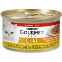 Gourmet Gold 85 gr Delizie in Salsa Pollo Cibo Umido per Gatto