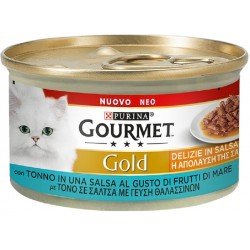 Gourmet Gold 85 gr Delizie in Salsa Tonno Cibo Umido per Gatto