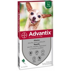 Advantix Bayer Spot On Antiparassitario per Cani Fino a 4 Kg