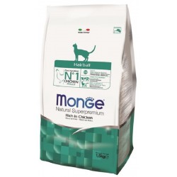 Monge Gatto Natural Superpremium Hairball con Pollo 1,5 Kg