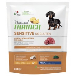 Natural Trainer Sensitive No Gluten Adult Small & Toy con Agnello 800g