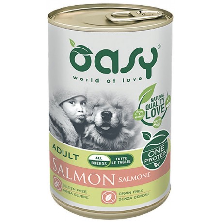 Oasy Wet Dog Adult All Breed Salmone lattina 400 gr