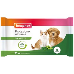 Beaphar Salviette naturali Scudo all'olio di neem per cane e gatto