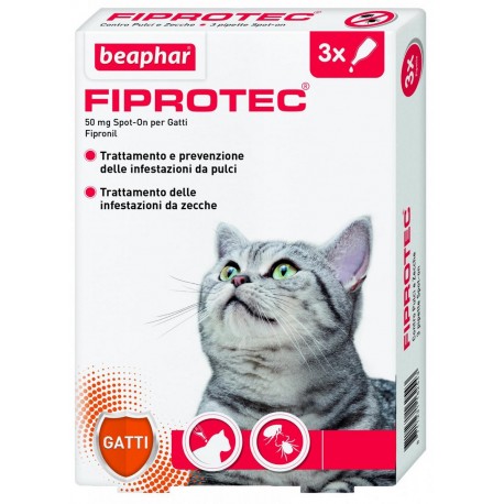 Beaphar Fiprotec Spot on gatti 3 fiale antiparassitario gatto