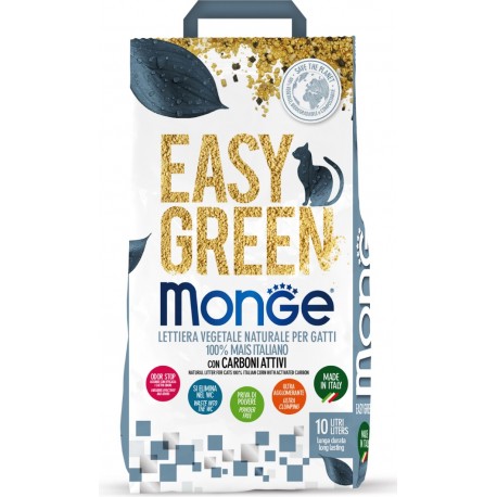 Monge Easy Green Mais e Carbone Lettiera Vegetale 10 Lt per Gatto