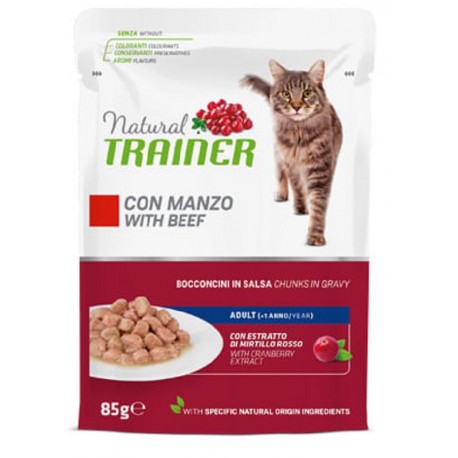 Trainer Natural Cat Adult con Manzo Bocconcini per Gatto 85 gr