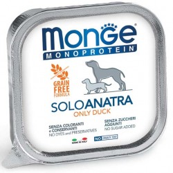 Monge Monoprotein Solo Anatra Vaschetta 150 gr per Cane
