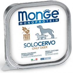 Monge Monoprotein Solo Cervo Vaschetta 150 gr per Cane