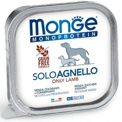 Monge Monoprotein Solo Agnello Vaschetta 150 gr per Cane