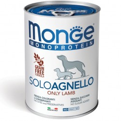 Monge Monoprotein Solo Agnello Lattina 400 gr per Cane