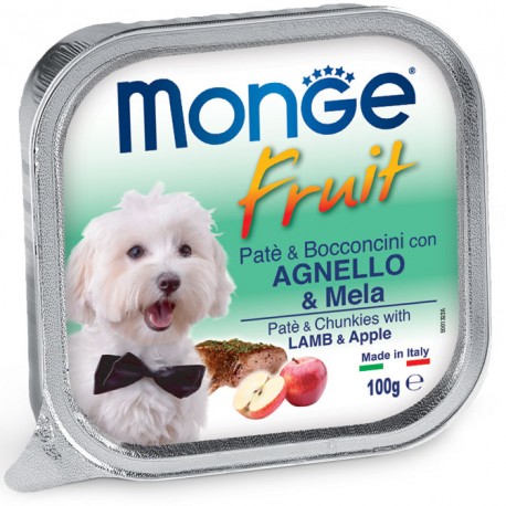 Monge Fruit Patè e Bocconcini con Agnello e Mela 100gr per Cane