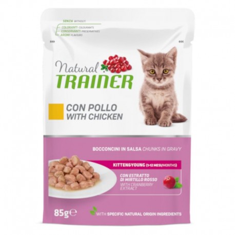 Trainer Natural Cat Kitten con Pollo Bocconcini per Gatto 85 gr