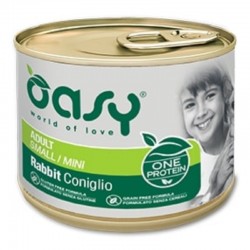 Oasy Wet Dog One Protein Adult Small Mini Coniglio 200 gr patè Monoproteico