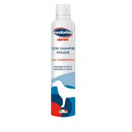 Inodorina Shampoo a secco Mousse con Clorexidina per Cane 300 ml